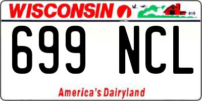 WI license plate 699NCL