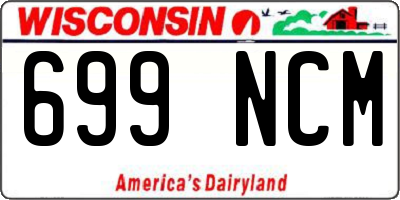WI license plate 699NCM