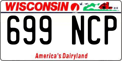 WI license plate 699NCP