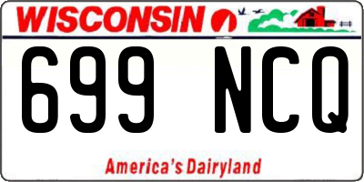 WI license plate 699NCQ