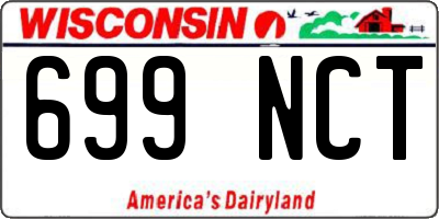 WI license plate 699NCT