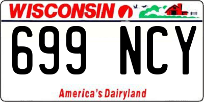 WI license plate 699NCY