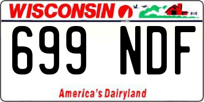 WI license plate 699NDF