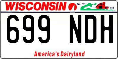 WI license plate 699NDH