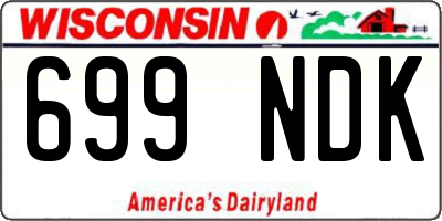 WI license plate 699NDK