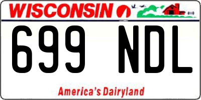 WI license plate 699NDL