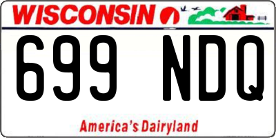 WI license plate 699NDQ
