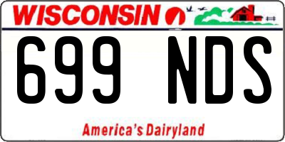 WI license plate 699NDS