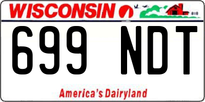 WI license plate 699NDT