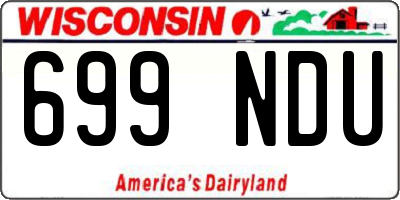 WI license plate 699NDU