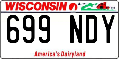 WI license plate 699NDY