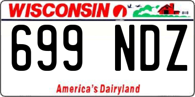 WI license plate 699NDZ