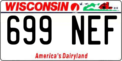 WI license plate 699NEF