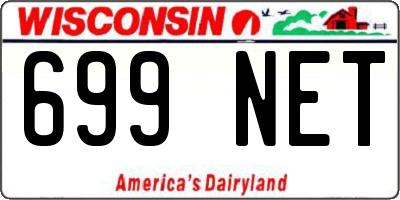 WI license plate 699NET