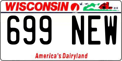 WI license plate 699NEW