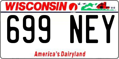 WI license plate 699NEY