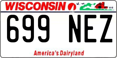 WI license plate 699NEZ