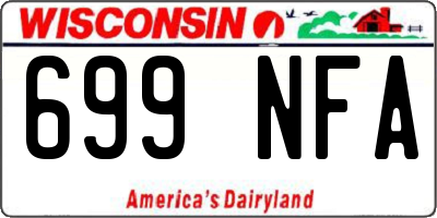 WI license plate 699NFA