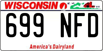 WI license plate 699NFD