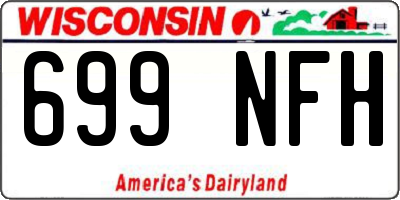 WI license plate 699NFH