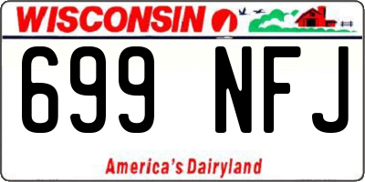 WI license plate 699NFJ