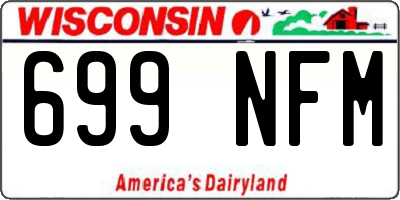 WI license plate 699NFM