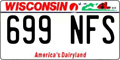 WI license plate 699NFS