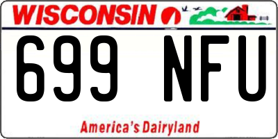 WI license plate 699NFU