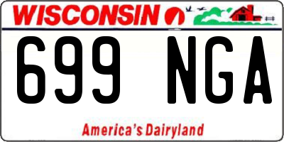 WI license plate 699NGA