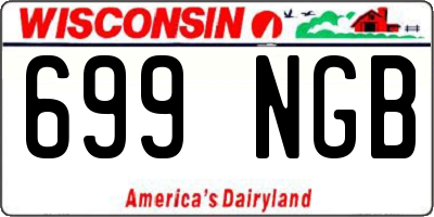 WI license plate 699NGB