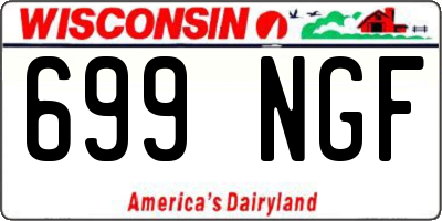 WI license plate 699NGF