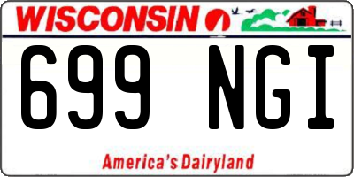 WI license plate 699NGI