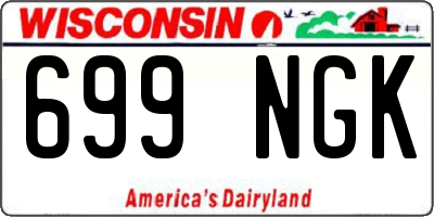 WI license plate 699NGK