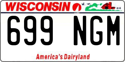 WI license plate 699NGM