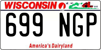 WI license plate 699NGP