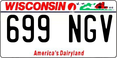 WI license plate 699NGV