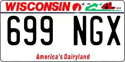 WI license plate 699NGX