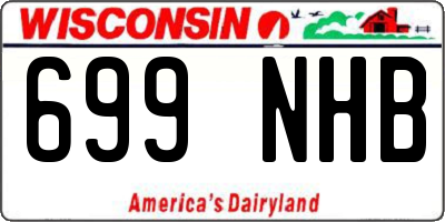 WI license plate 699NHB