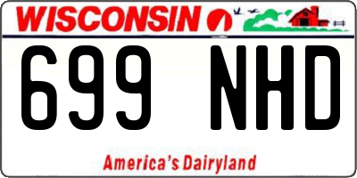 WI license plate 699NHD