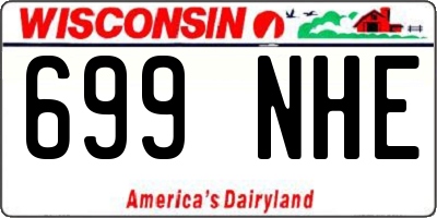 WI license plate 699NHE