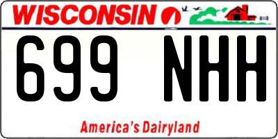 WI license plate 699NHH