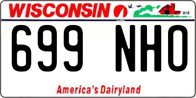 WI license plate 699NHO
