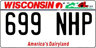WI license plate 699NHP