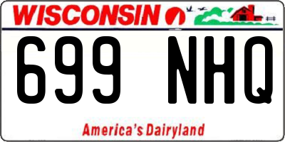 WI license plate 699NHQ