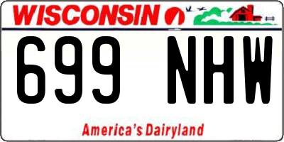 WI license plate 699NHW