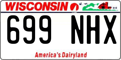 WI license plate 699NHX