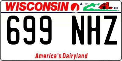 WI license plate 699NHZ