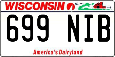 WI license plate 699NIB