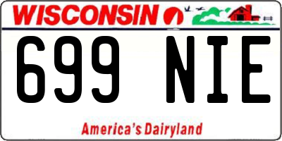 WI license plate 699NIE