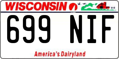 WI license plate 699NIF